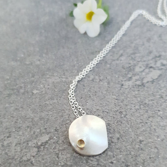 Full Moon / citrin / ogrlica