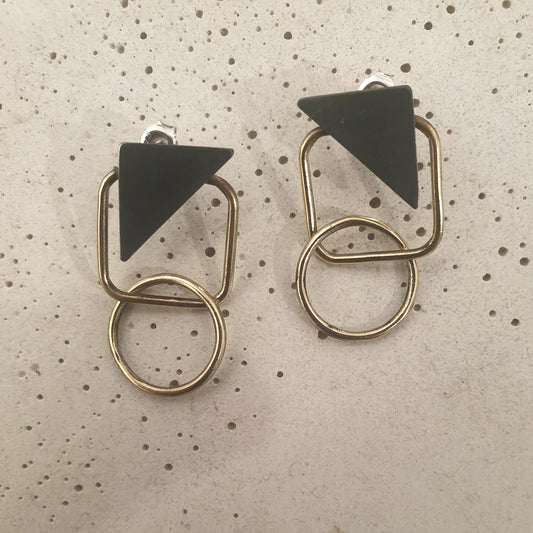 Black geometry II / naušnice