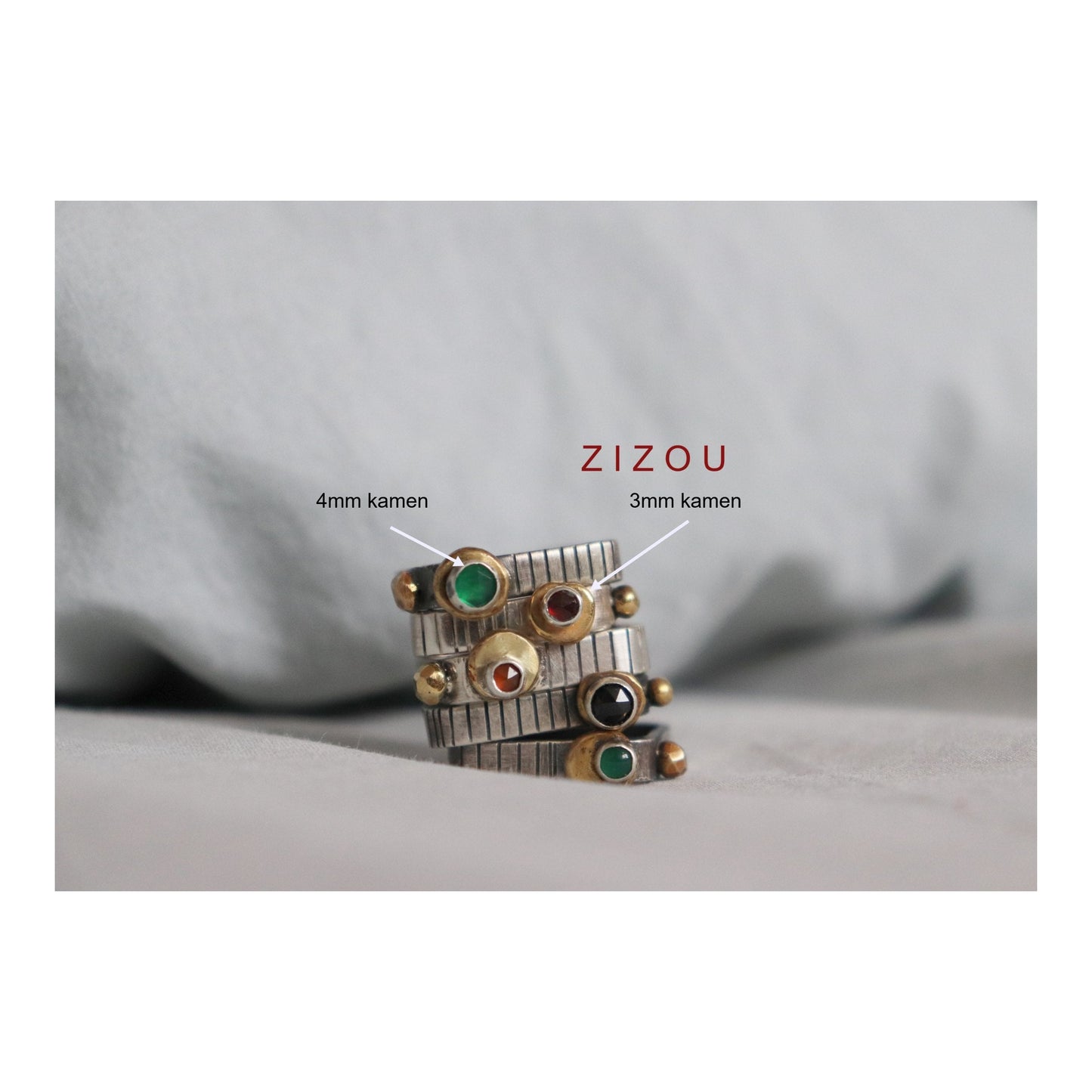 Crown prsten / granat