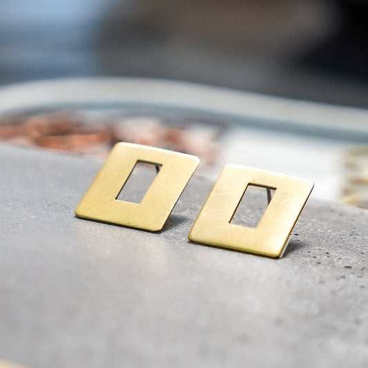 Naušnice prozori mjed S