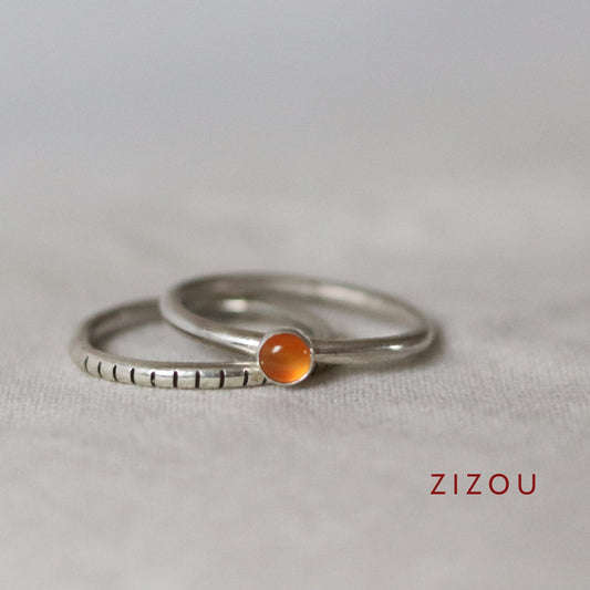 2U1 karneol / round / prsten