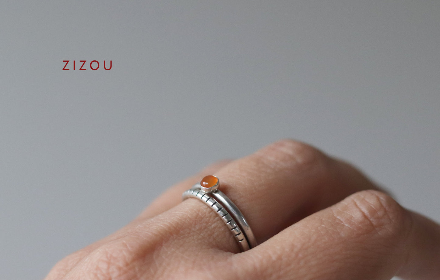 2U1 karneol / round / prsten