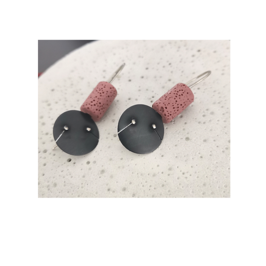 Giorno geometrico / Rosa / naušnice