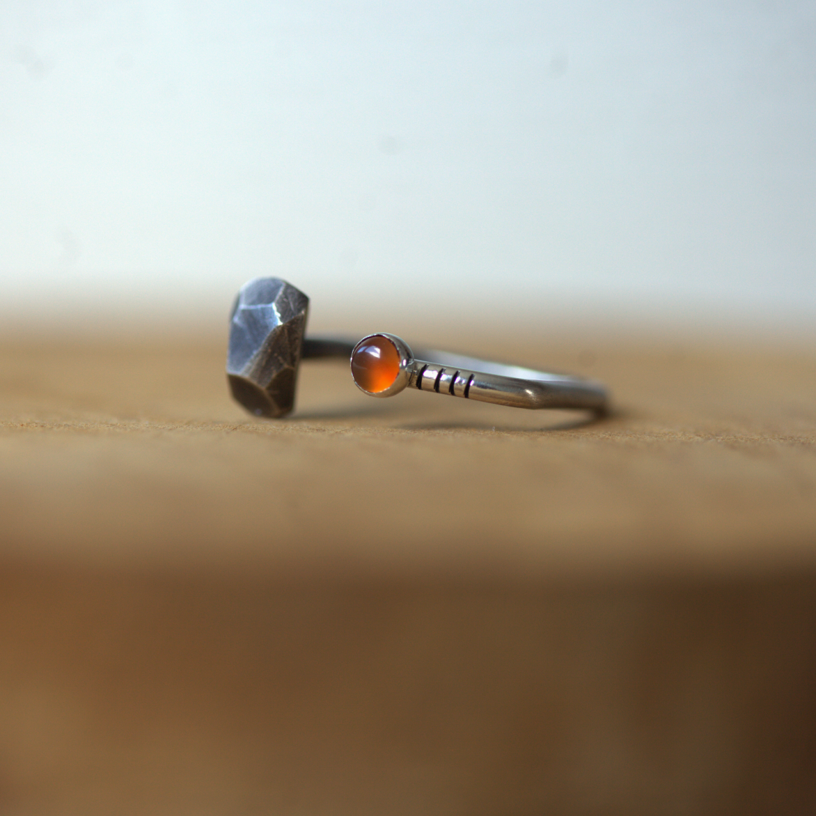 Stripes & Stones / karneol / prsten