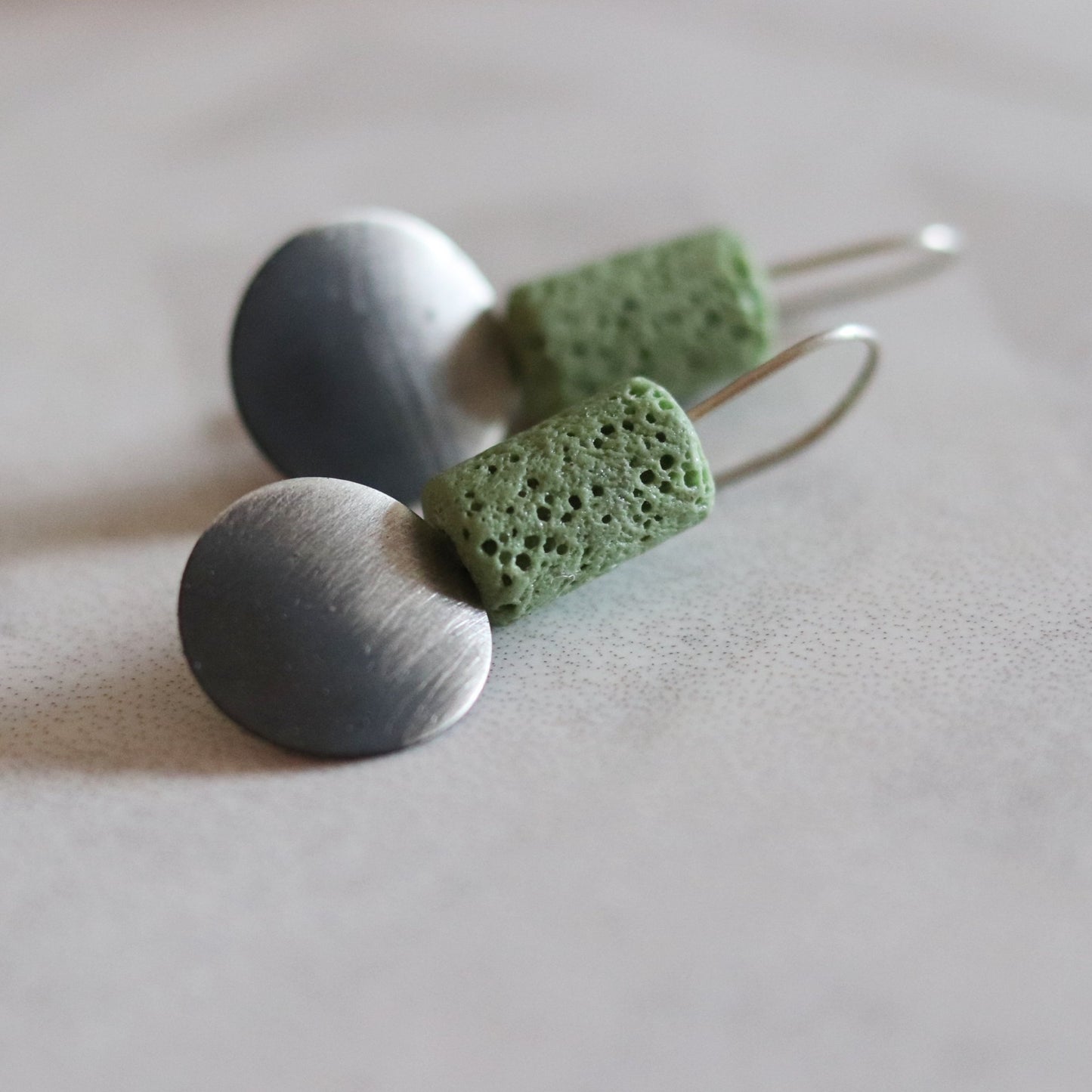 Geometric day / Minty green! / naušnice