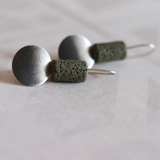 Giorno geometrico / Verde intenso! / naušnice