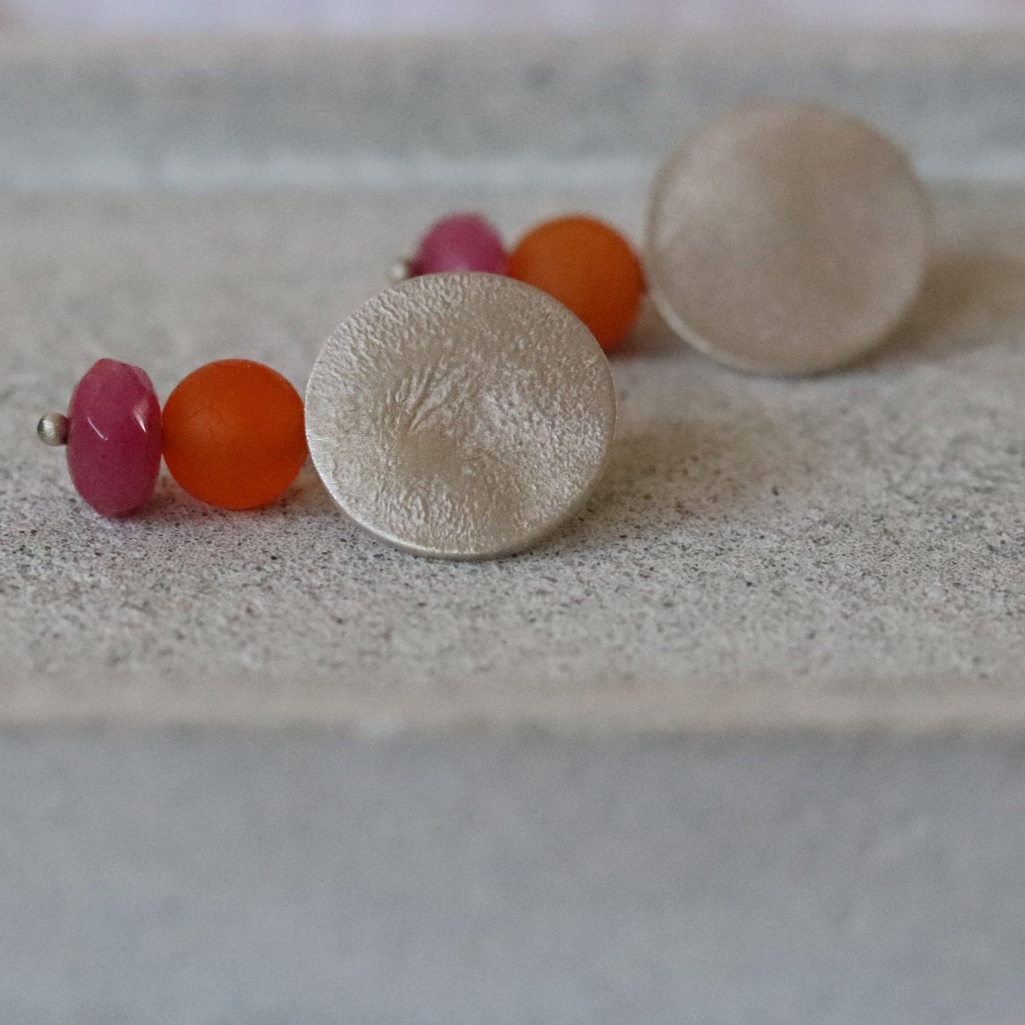 Jelly orange and magenta / naušnice