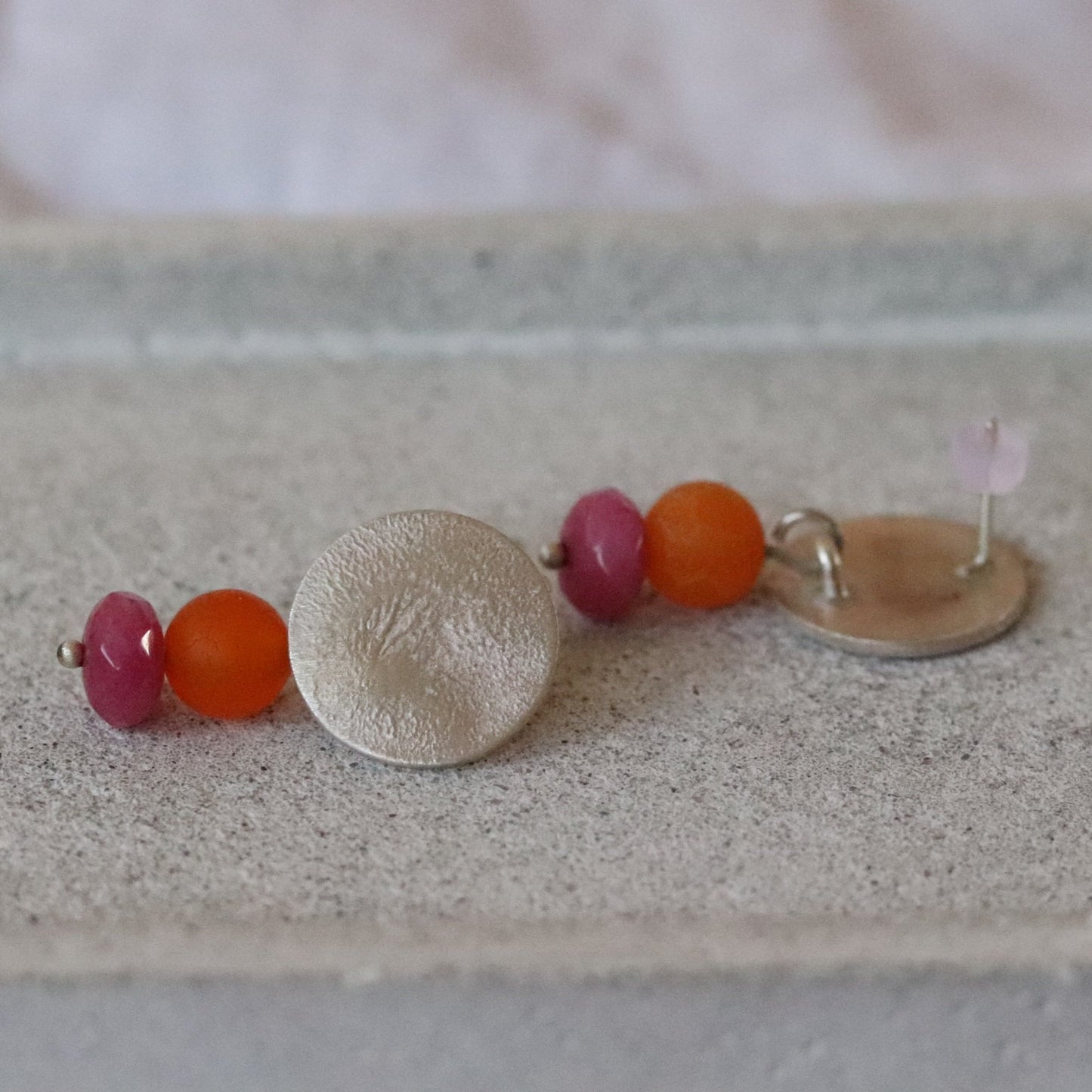 Jelly orange and magenta / naušnice