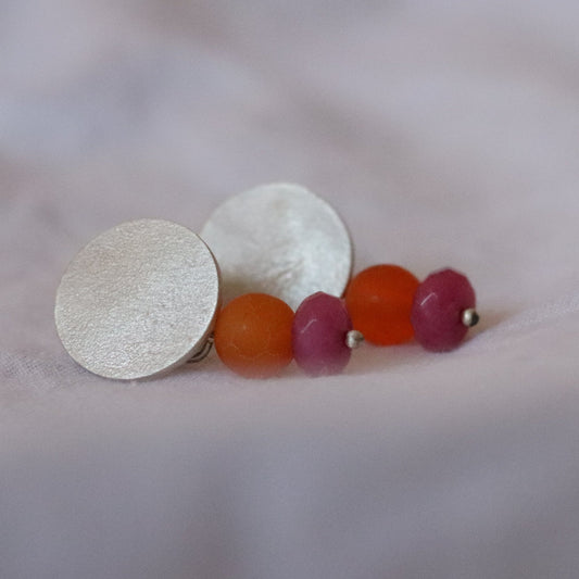 Jelly orange and magenta / naušnice