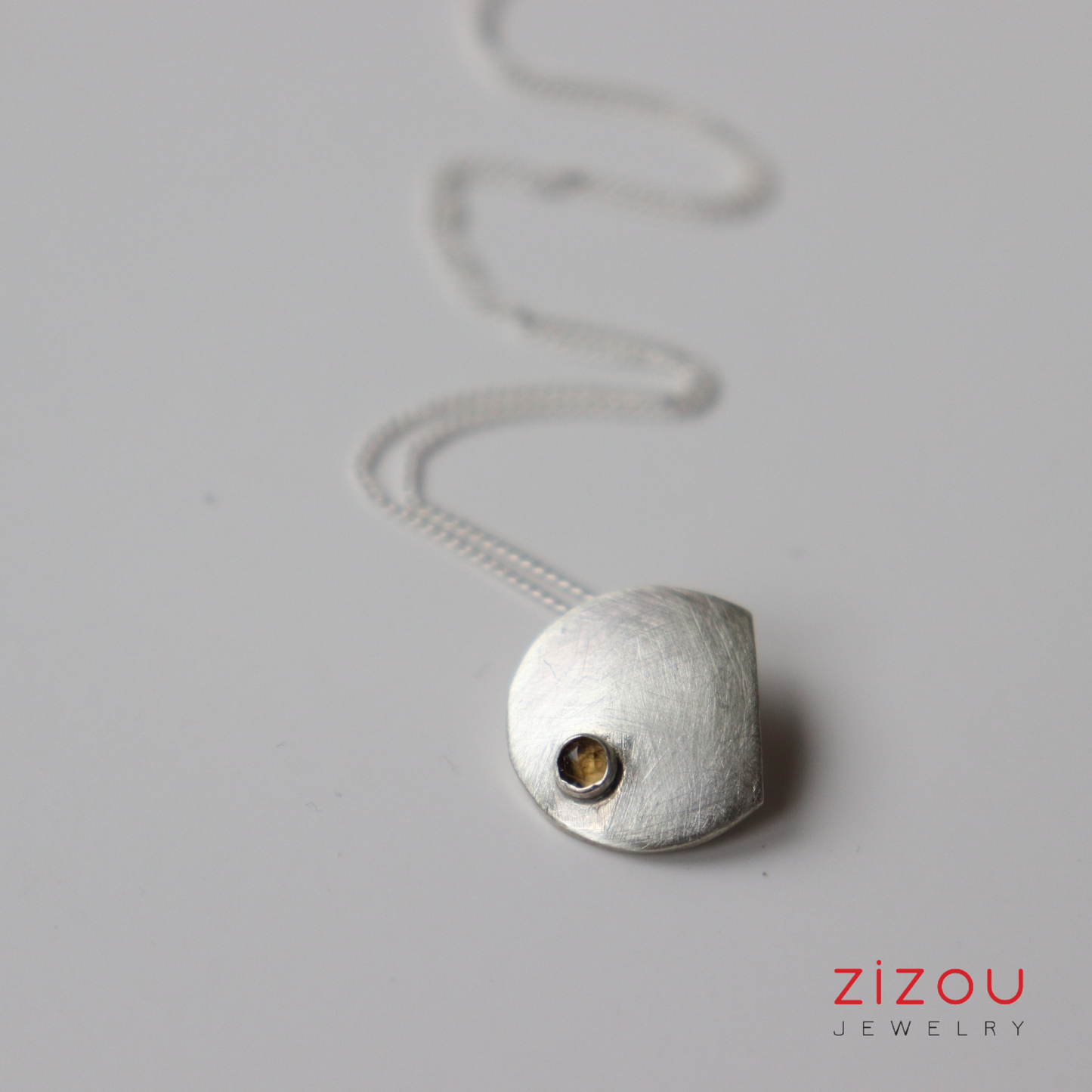 Full Moon / citrin / ogrlica