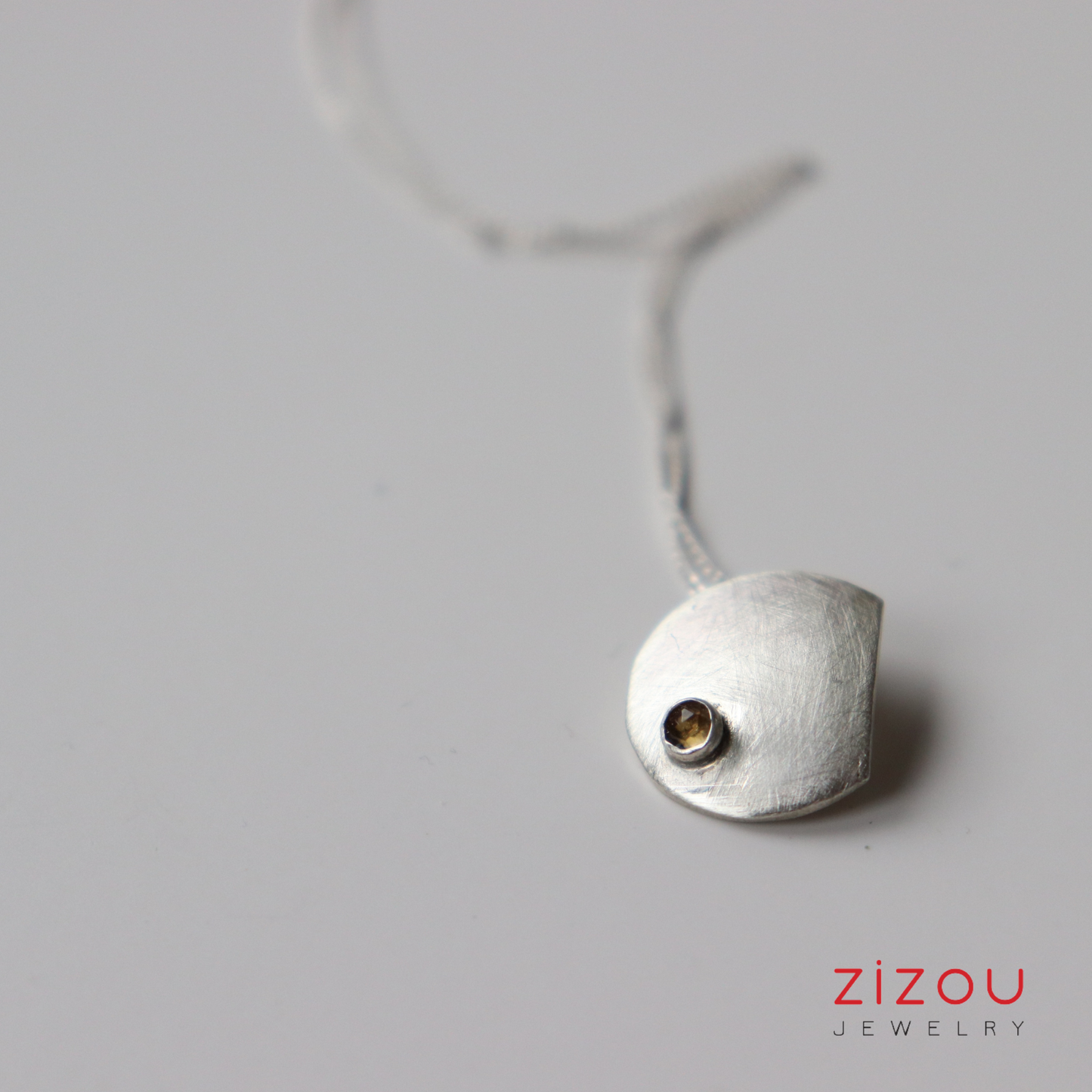Full Moon / citrin / ogrlica