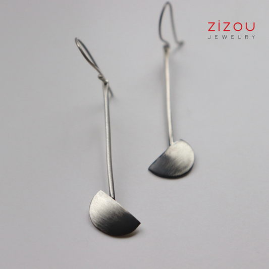 moon mjesec nakit zizou srebrne naušnice dangle monn earrings