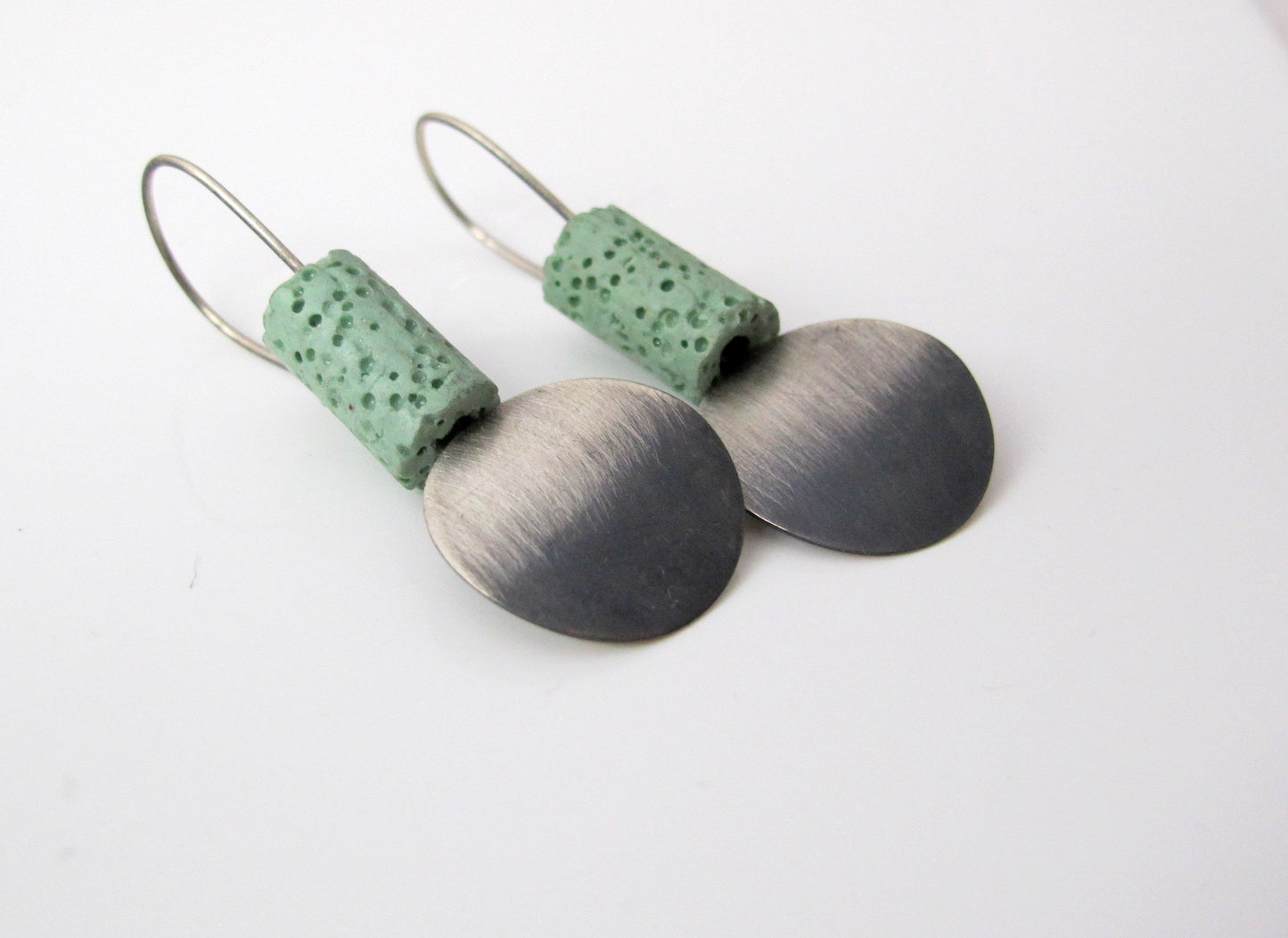 Geometric day / Minty green! / naušnice