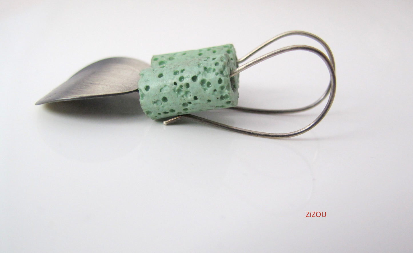 Geometric day / Minty green! / naušnice