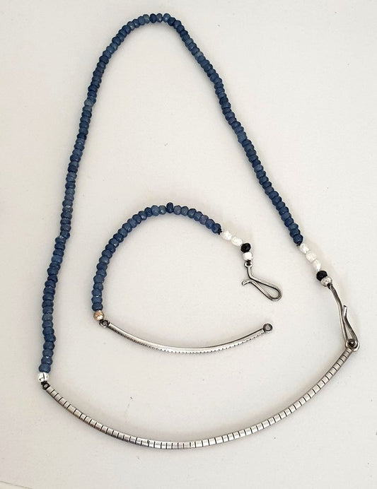 Stripes & Stones  / ogrlica /blue