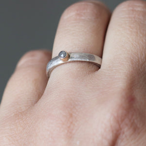 Grey diamond ring