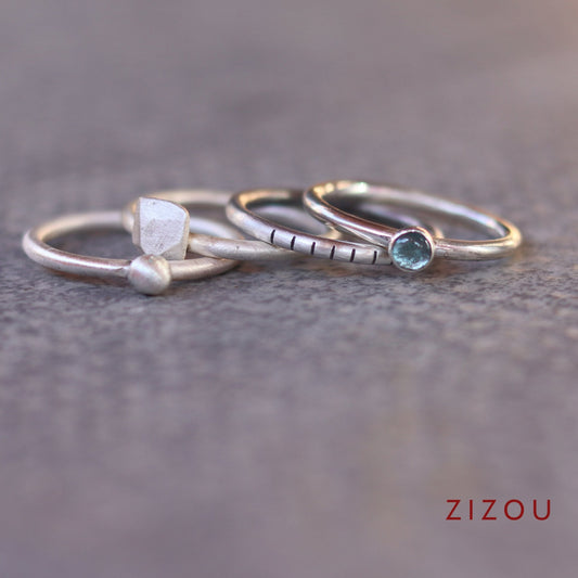 4U1 Spring vibes / topaz / round / prsten