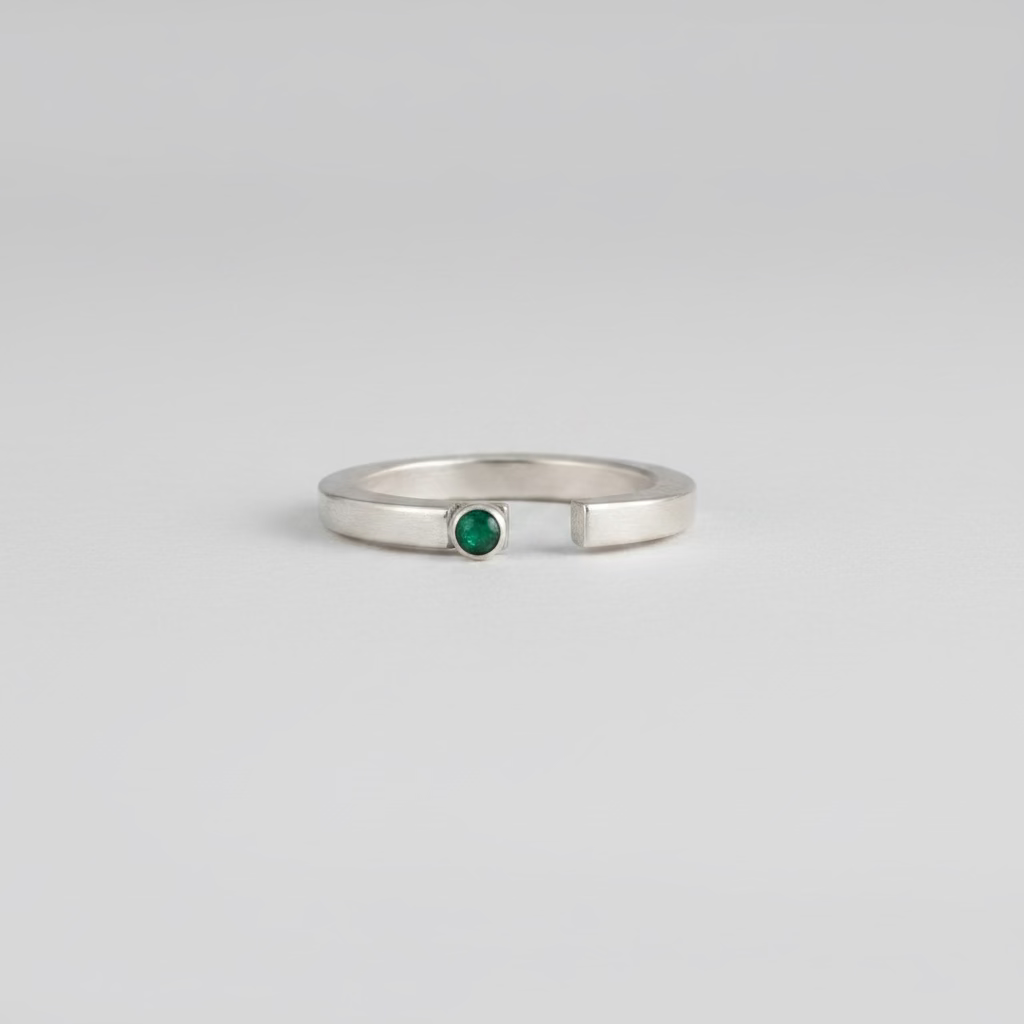2-in-1 green onyx / square / ring