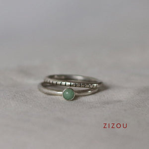 2U1 aventurine / round / prsten