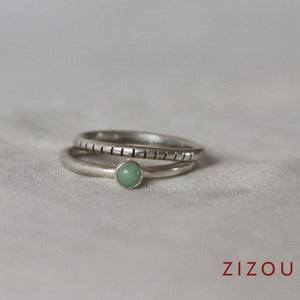 2U1 aventurine / round / prsten