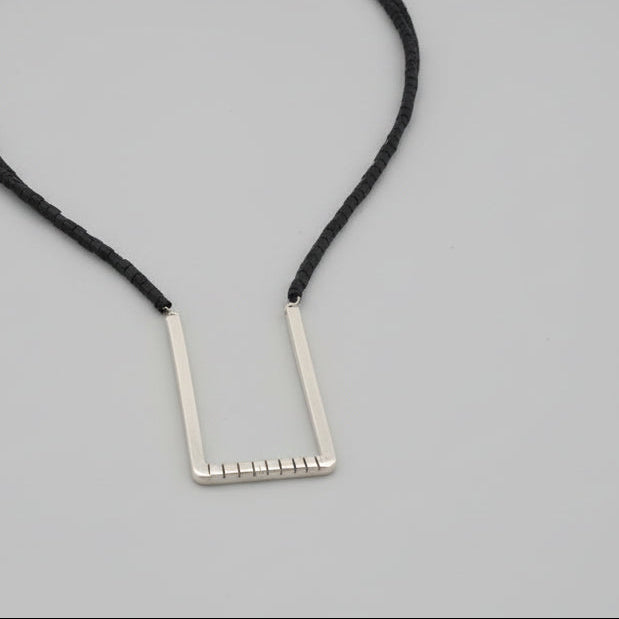 Strisce e pietre/ogrlica/blu