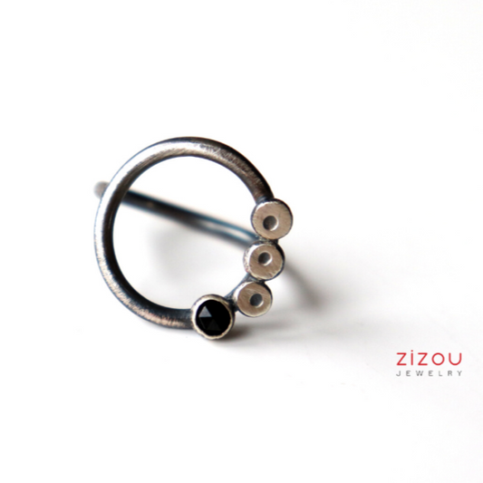 BuBBles / Black spinel / prsten