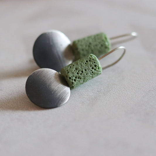 Geometric day / Minty green! / naušnice