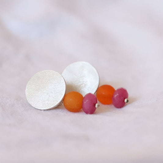 Jelly orange and magenta / naušnice
