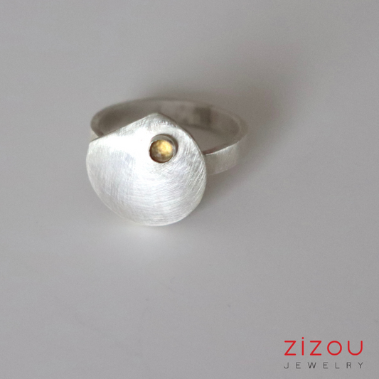 Full Moon / citrin / prsten