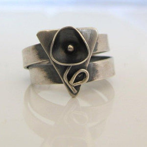 Crni cvijet trokut / prsten